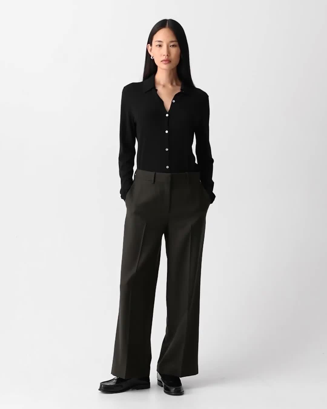 Classic Straight Pant in Sleek Flannel - 7