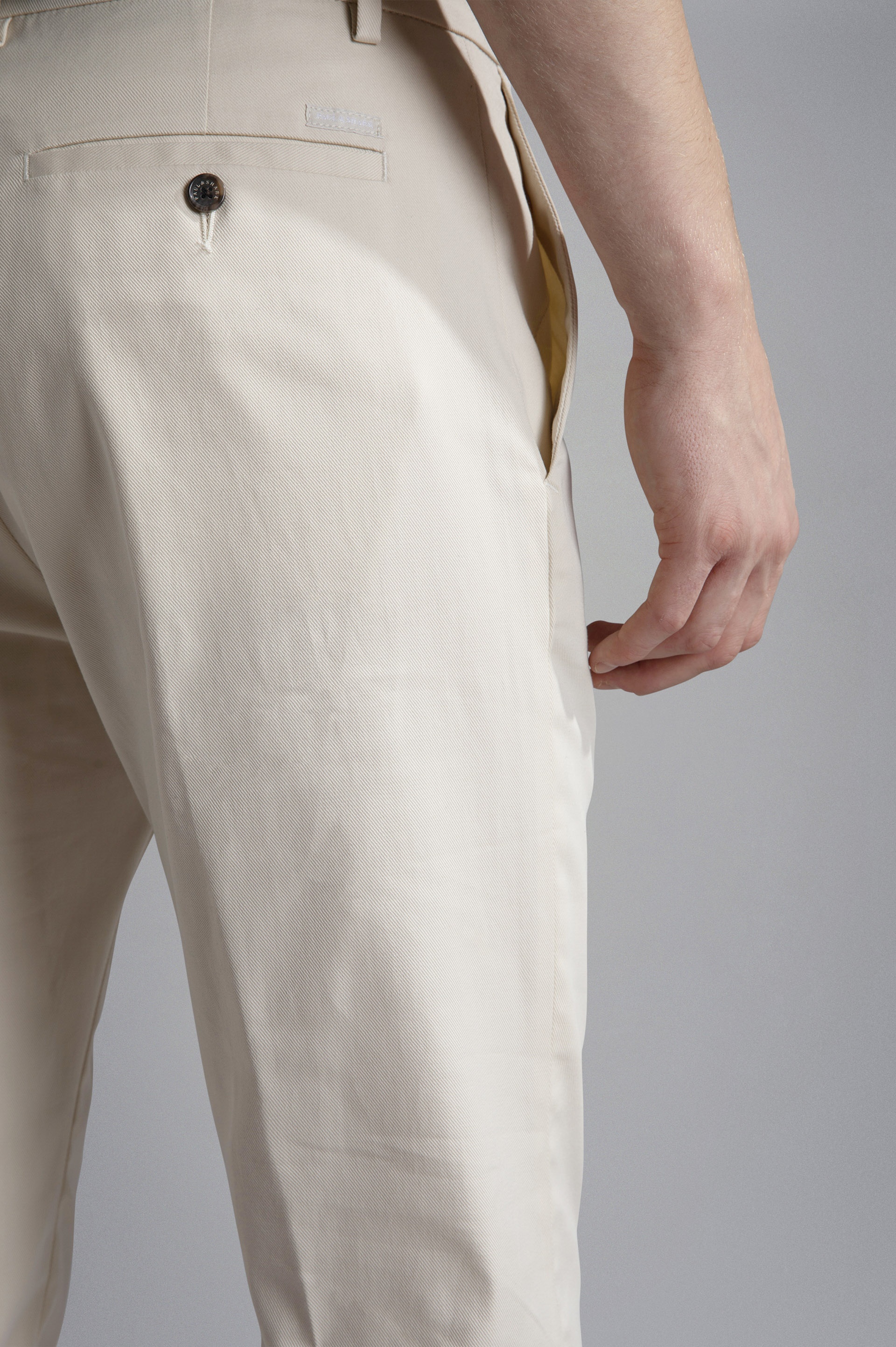 COTTON STRETCH CHINO TROUSERS - 4