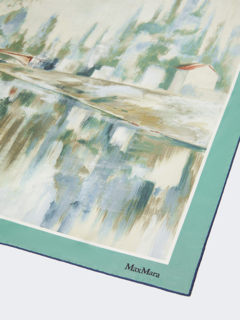 Max Mara ASTRALE Printed silk foulard outlook