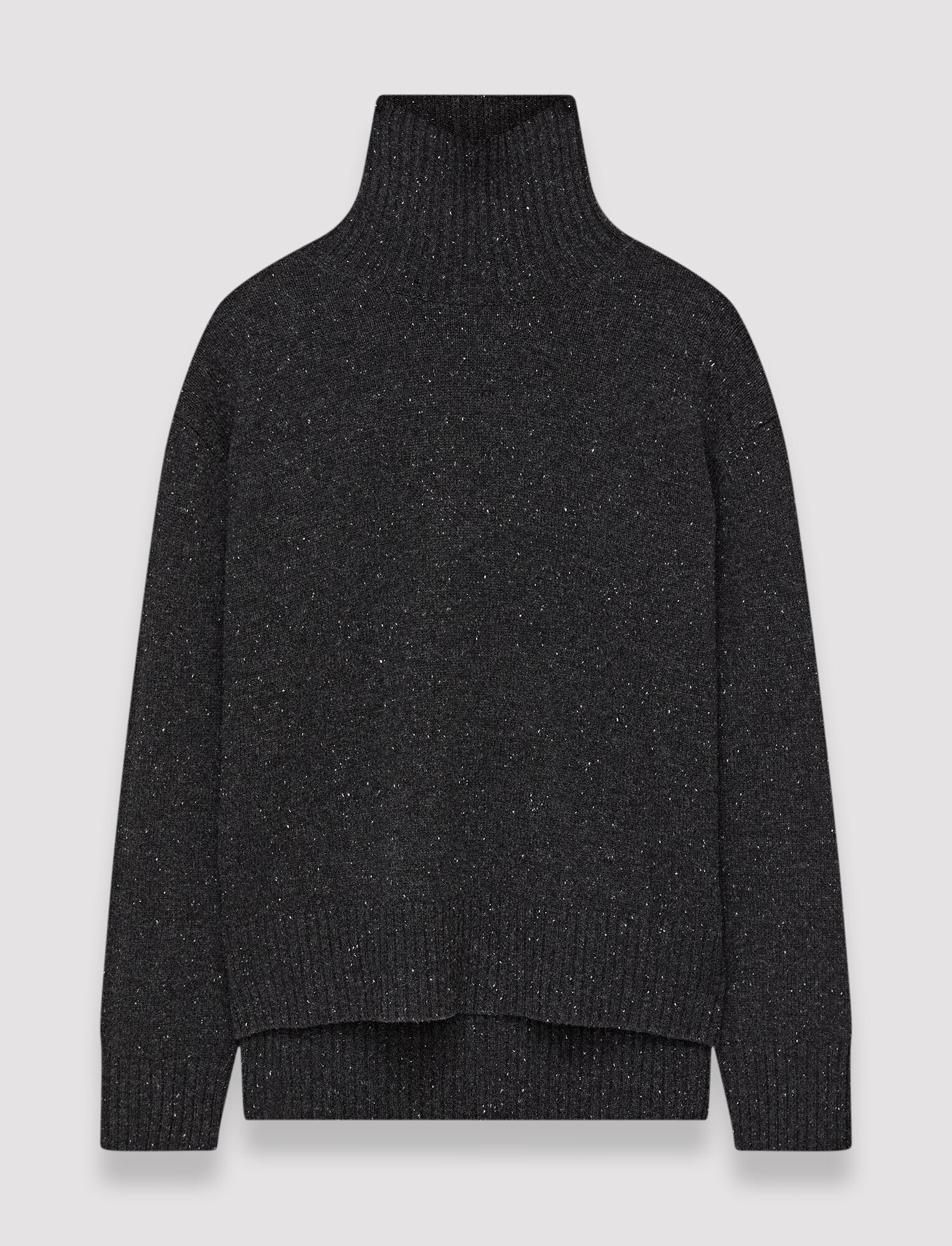 Tweed Knit High Neck Jumper - 1