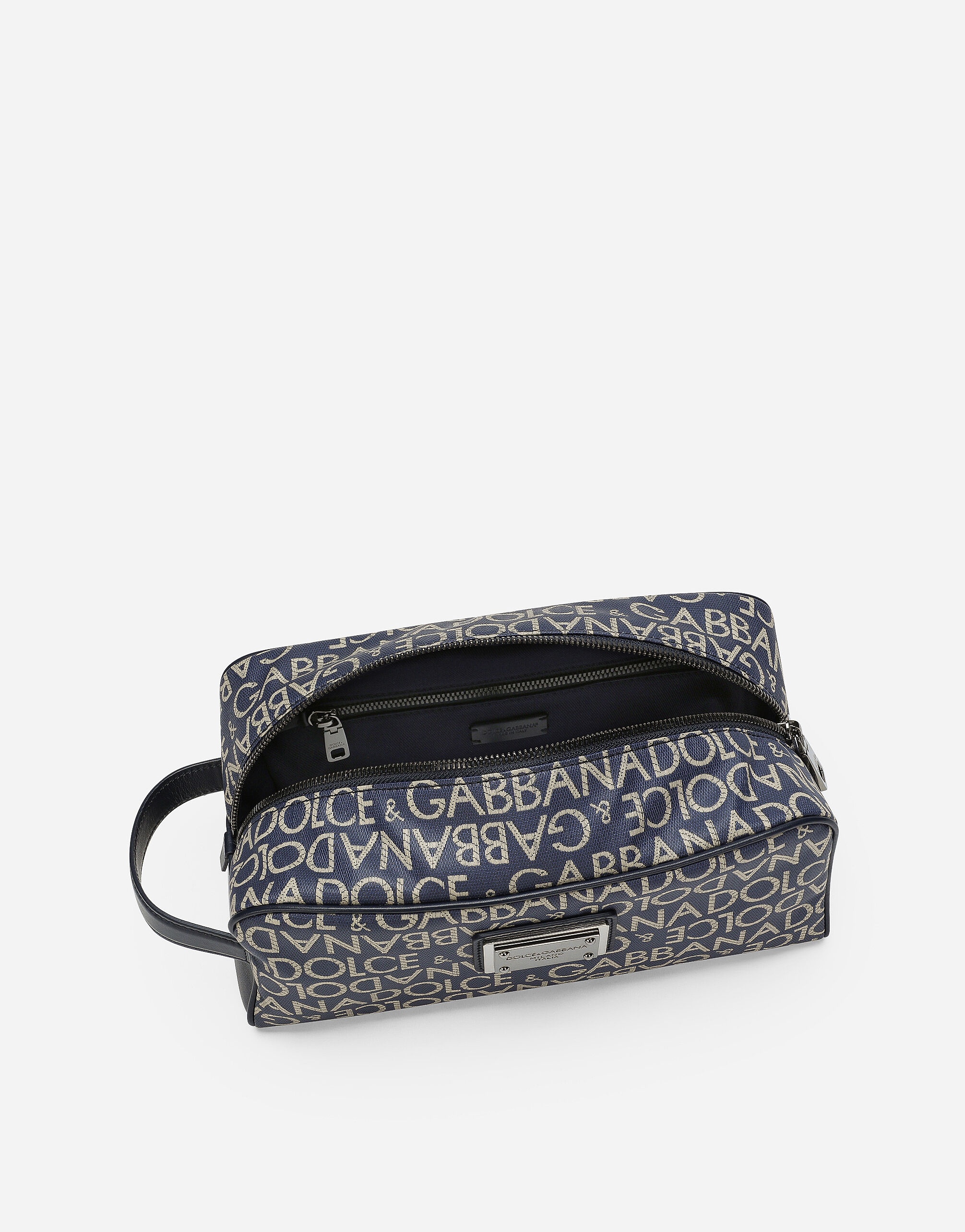 Coated jacquard toiletry bag - 4
