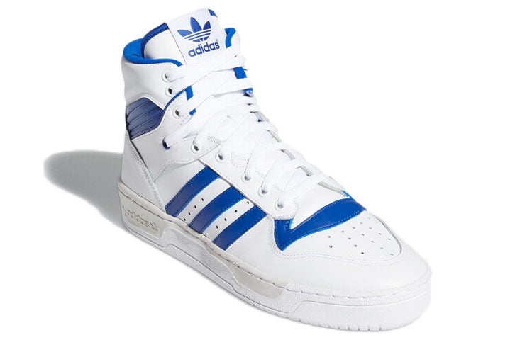 adidas originals Rivalry Retro High Top Skate Shoes White Blue EF6408 - 3