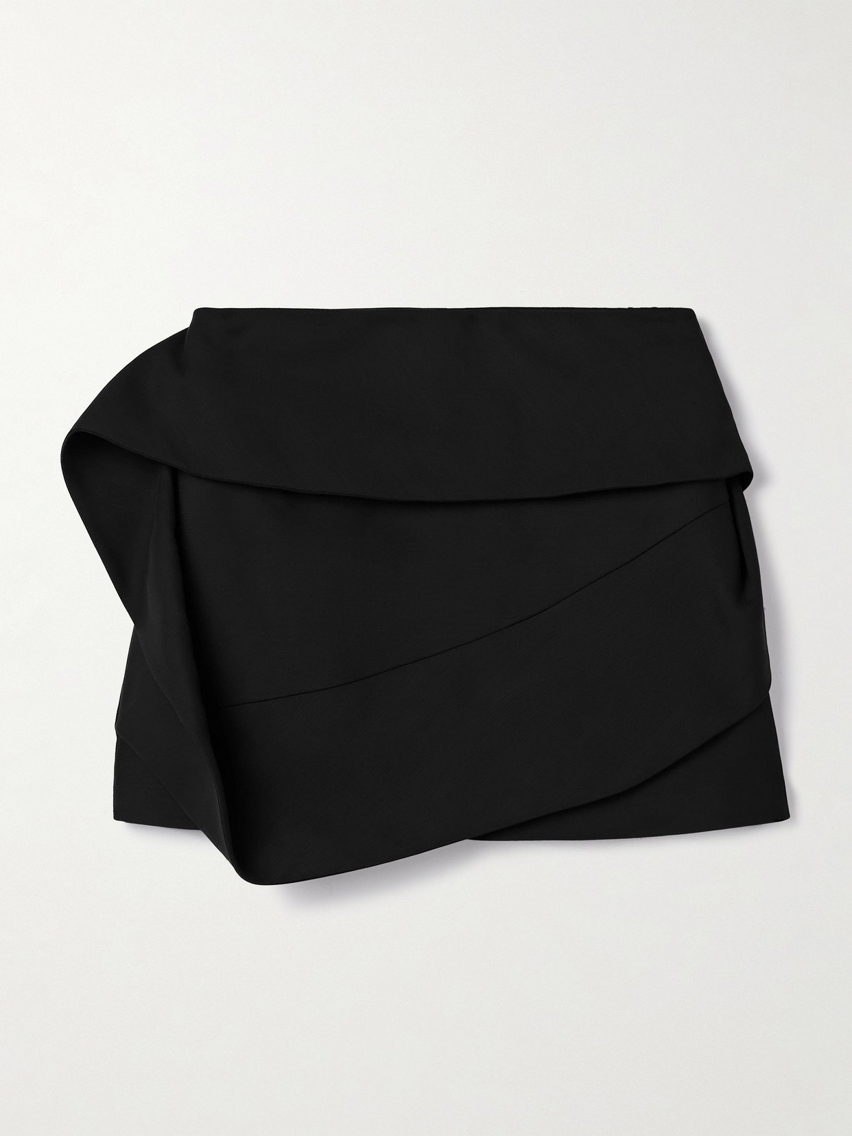 Draped Crepe Mini Skirt - 1