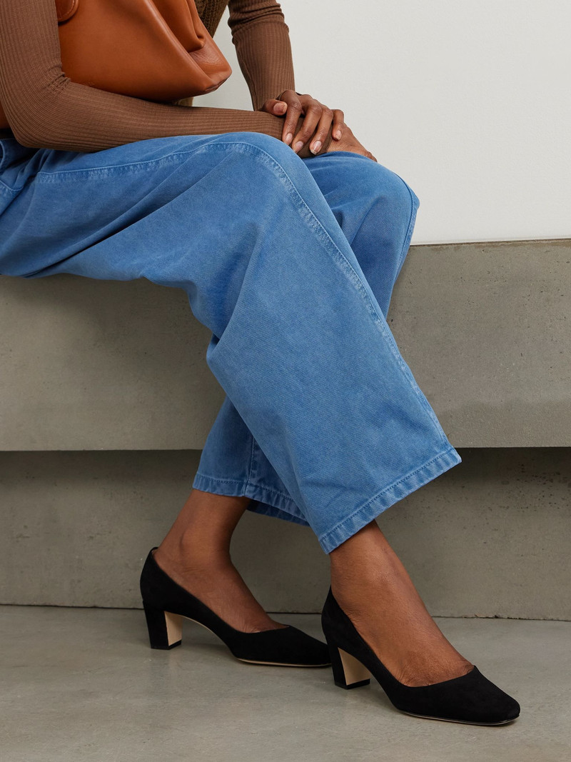 Manolo Blahnik Okkatopla 50 suede pumps Black outlook