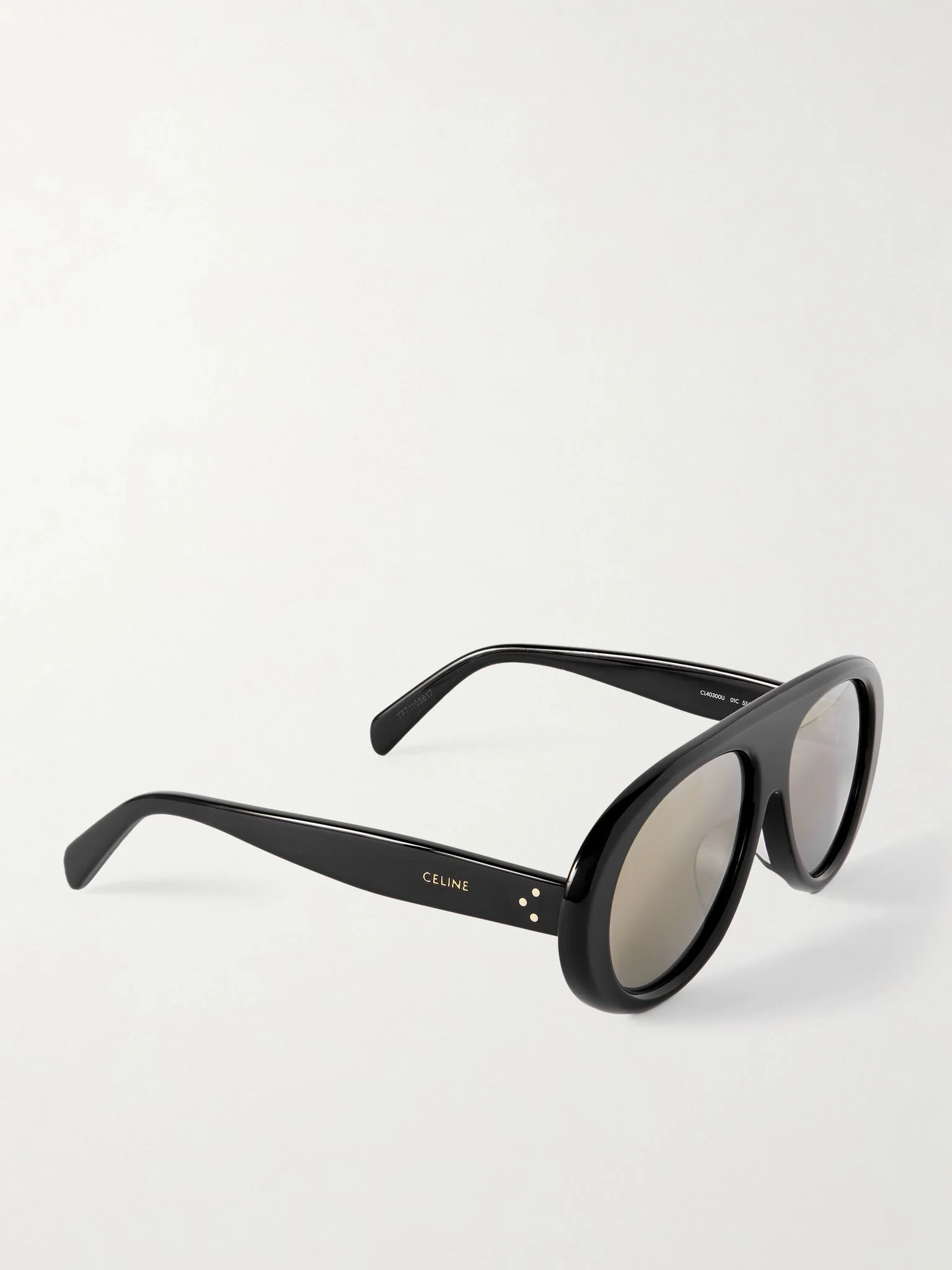 ??NWT Celine Aviators Sunglasses?? CELINE EYEWEAR Triomphe aviator-style gold-tone and acetate  main image 4