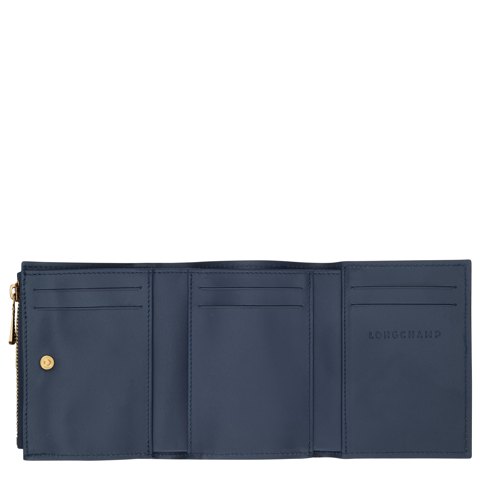 Épure Compact wallet Navy - Leather - 3