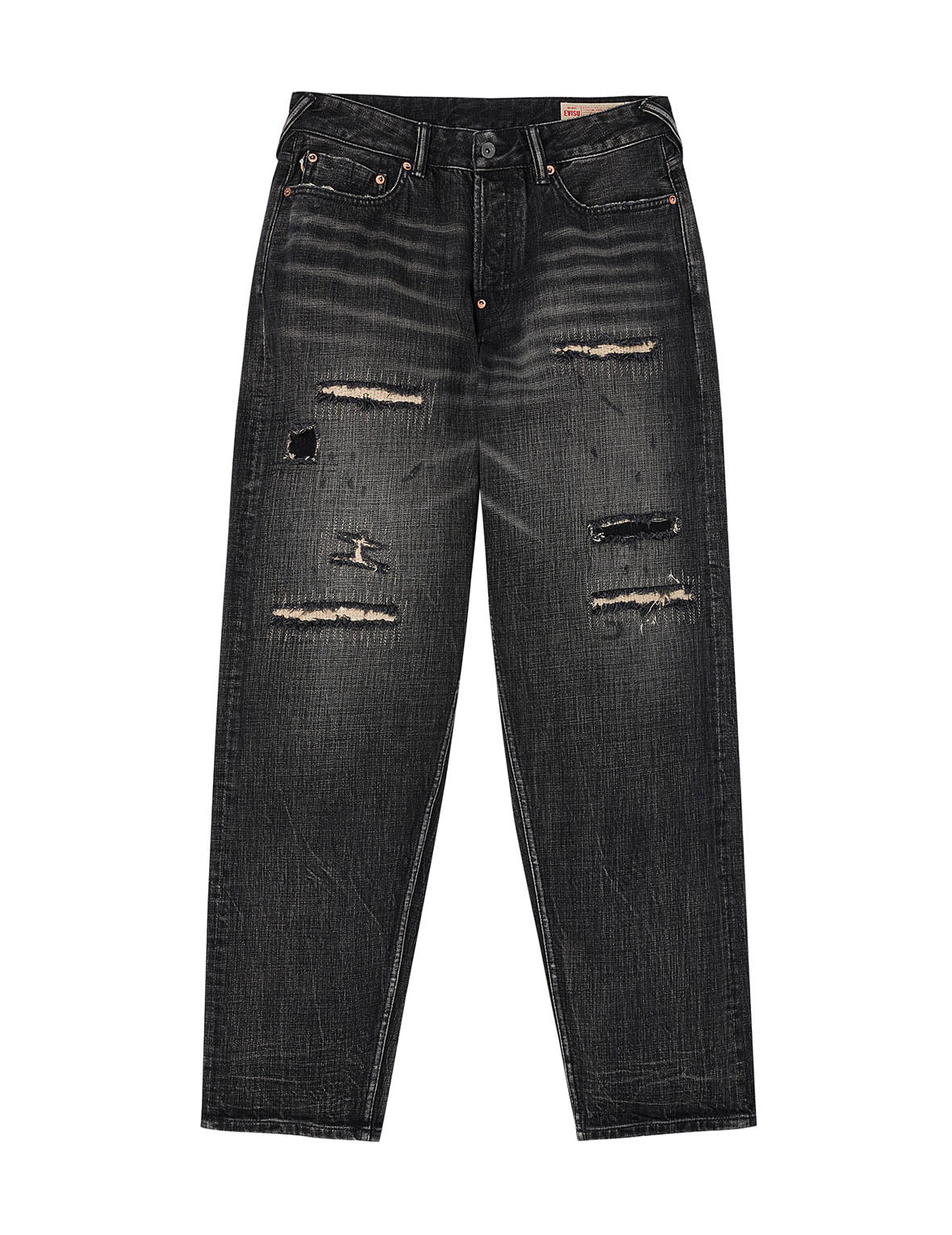 7-Pocket Design Washed Relax Vintage Straight Fit Jeans #2030 - 11