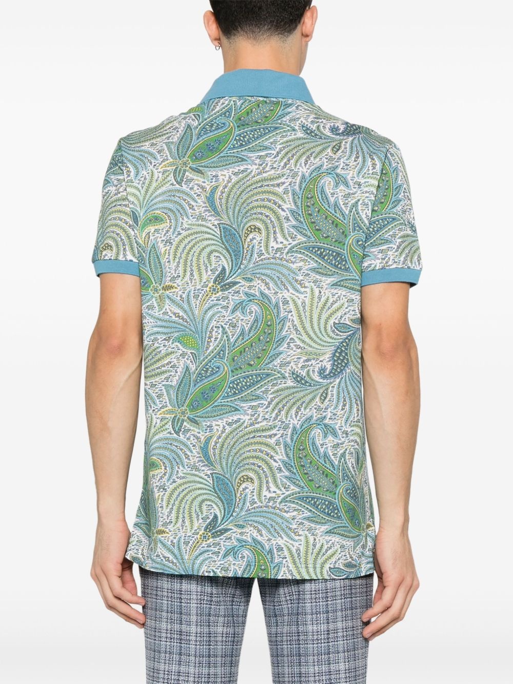 paisley-print polo shirt - 3