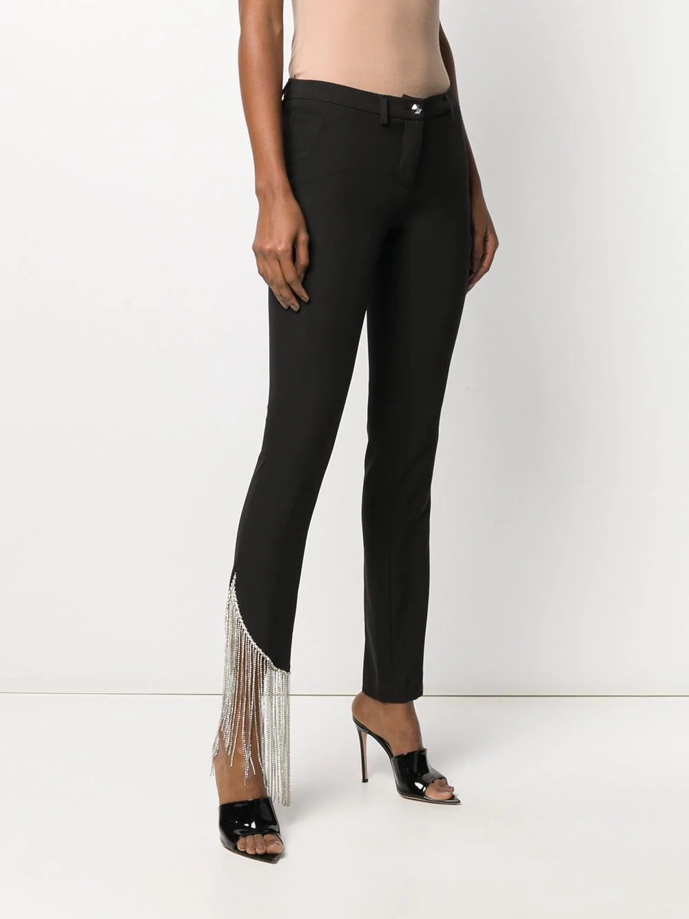 crystal fringed detail trousers - 3