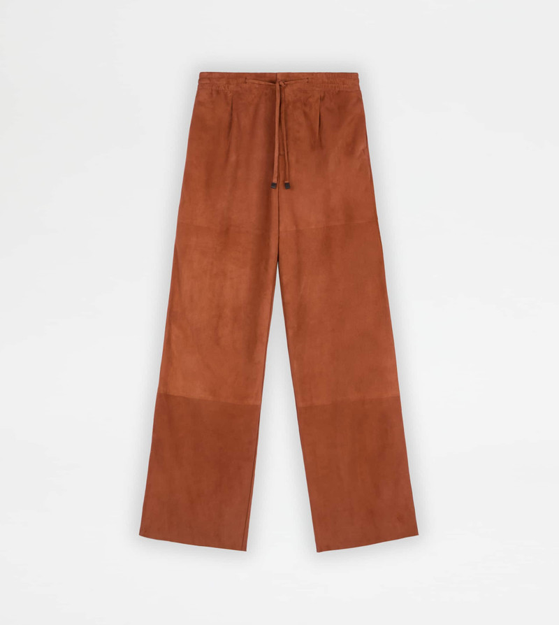 PANTS IN PASHMY SUEDE - ORANGE 1