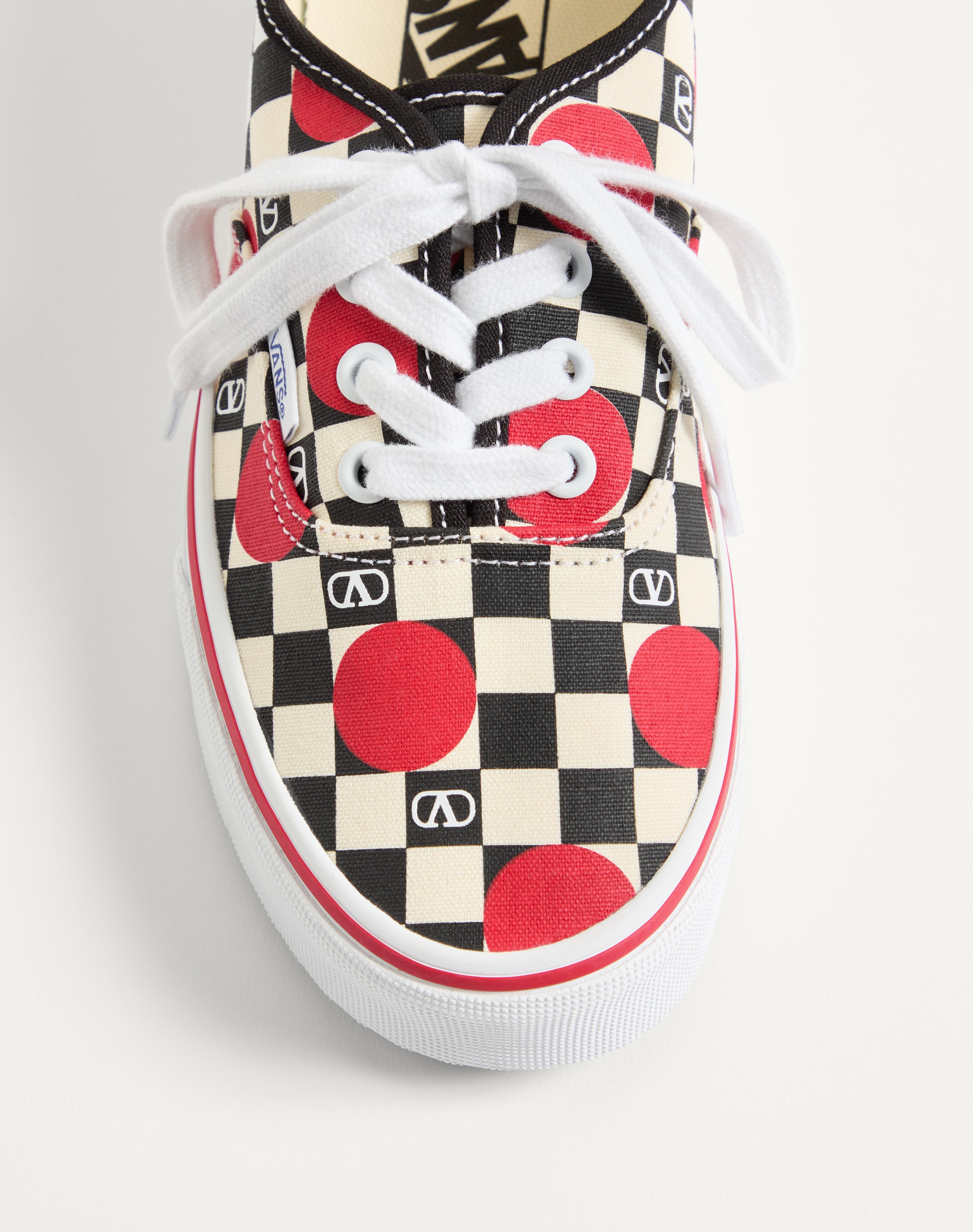 VALENTINO GARAVANI AND VANS LOW-TOP TRAINER IN FABRIC WITH VLOGO CHECKERBOARD PRINT AND POLKA DOT DE - 7