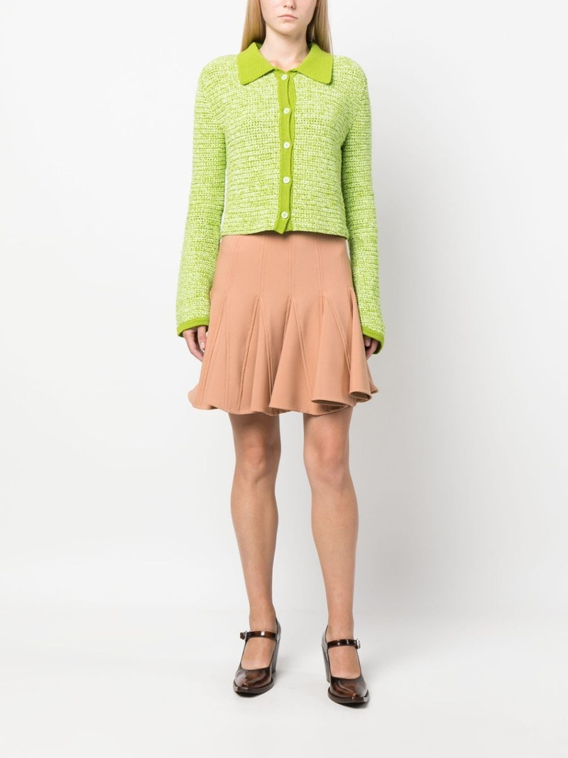 N°21 pleated-edge stretch-design skirt outlook