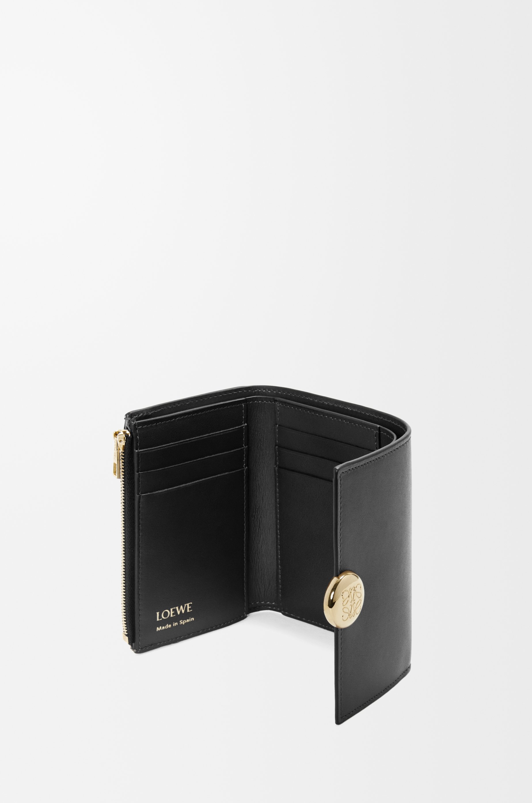 Pebble small vertical wallet in shiny nappa calfskin - 3