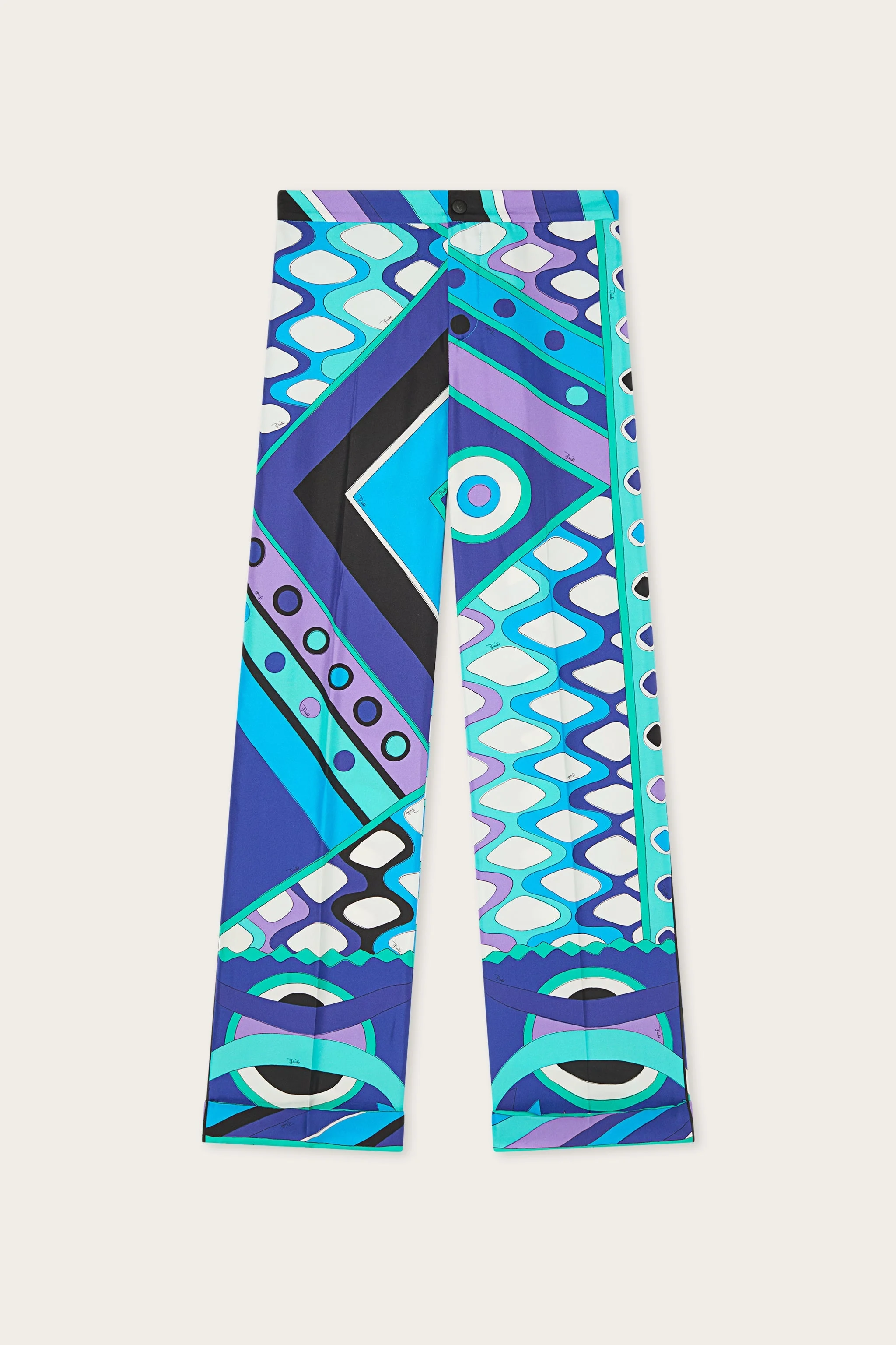 VIVARA PRINT SILK PANTS - 1