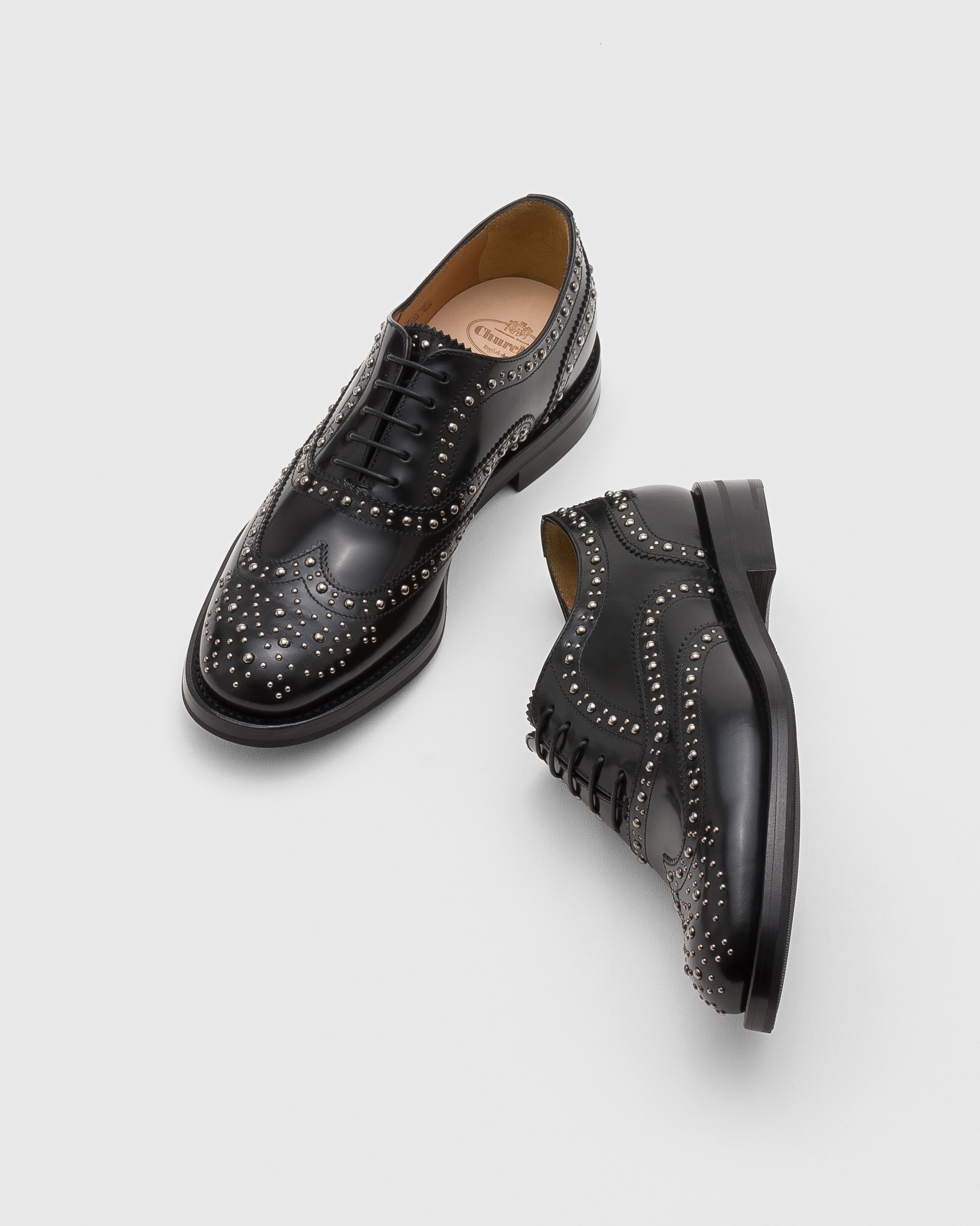 Polished Binder Oxford Brogue with Studs - 2