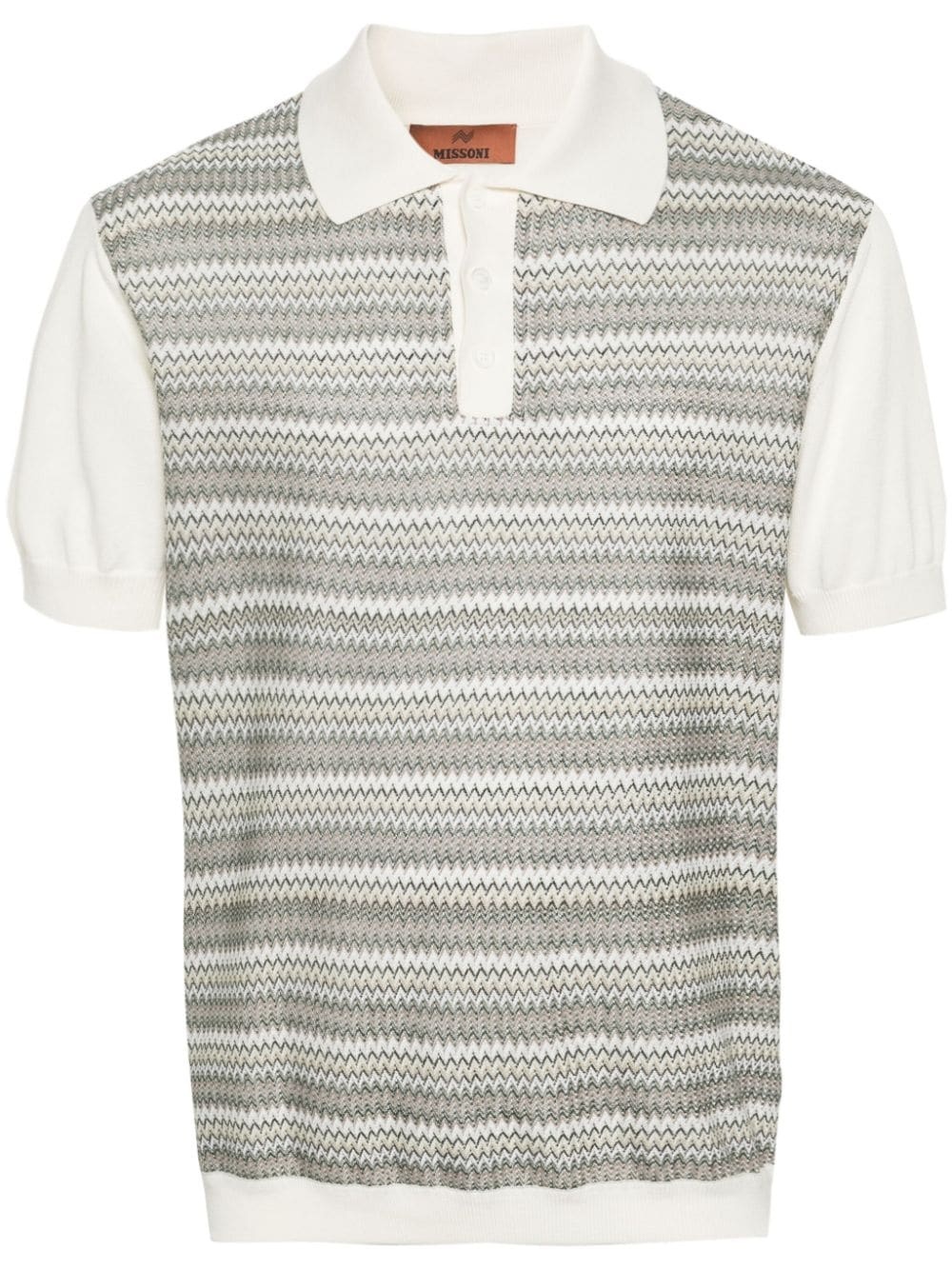 zigzag knitted polo shirt - 1