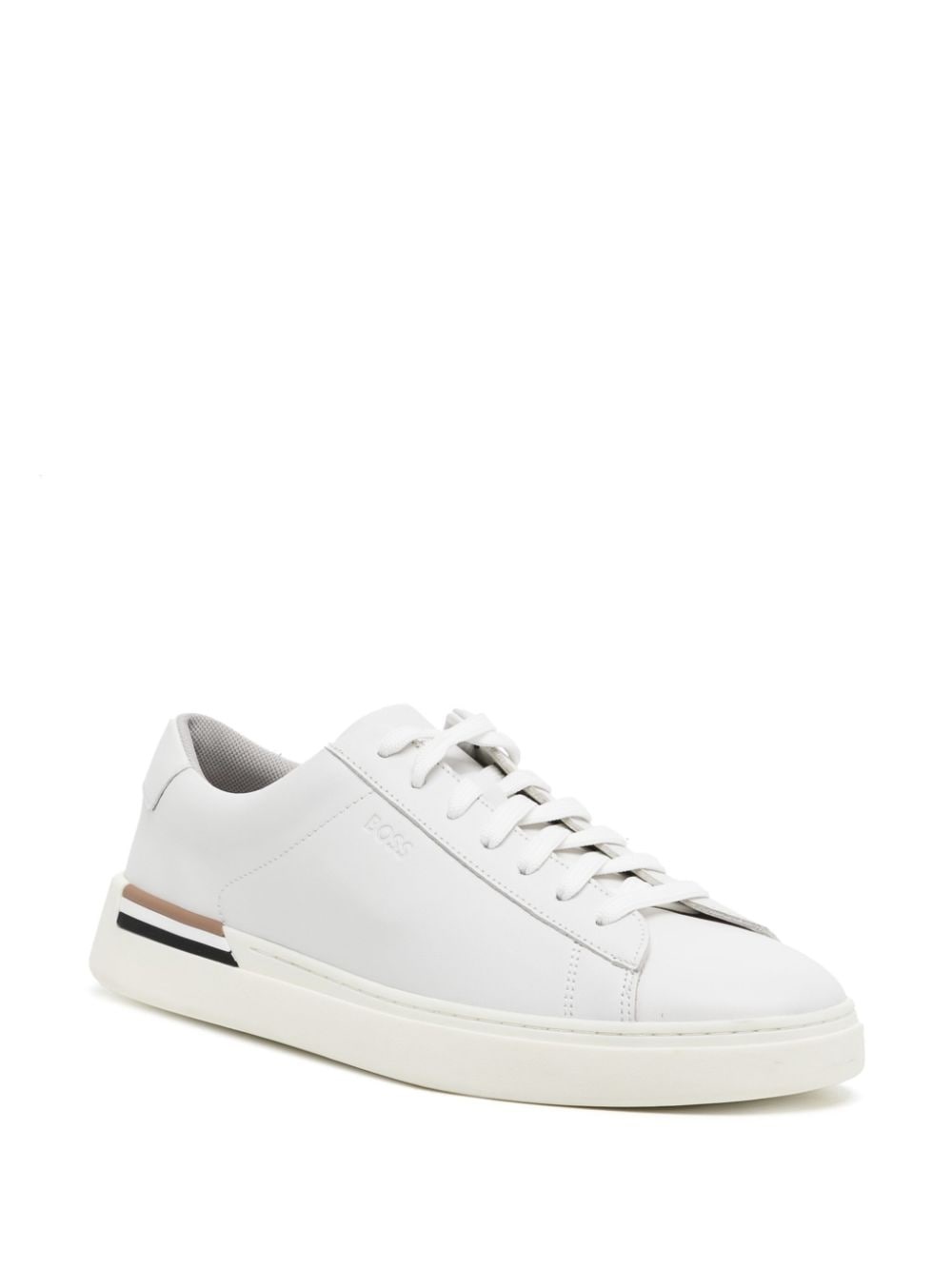 lace-up leather sneakers - 2