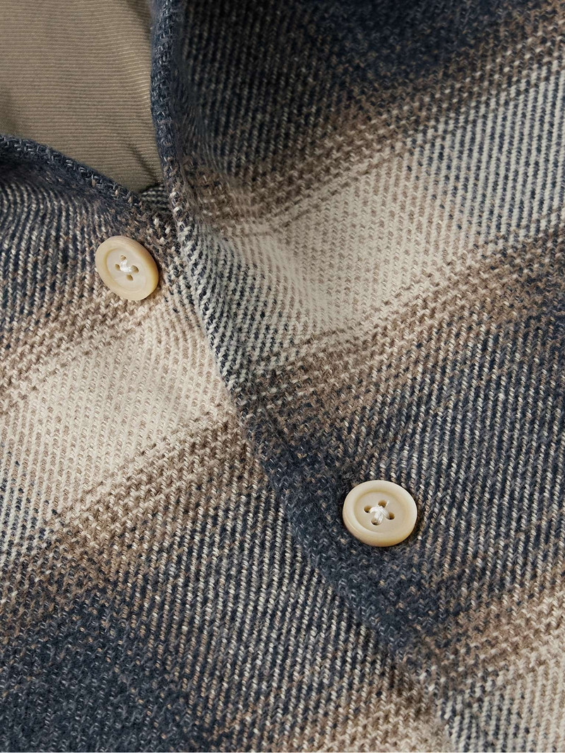 Above Oversized Checked Cotton-Flannel Shirt 4