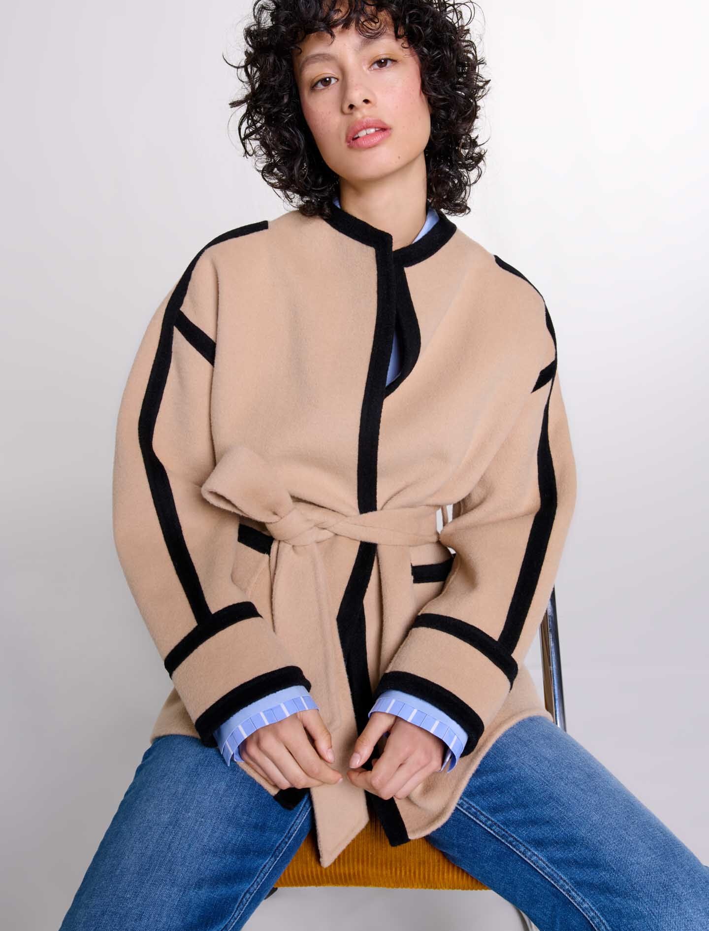 Short two-tone coat - 5