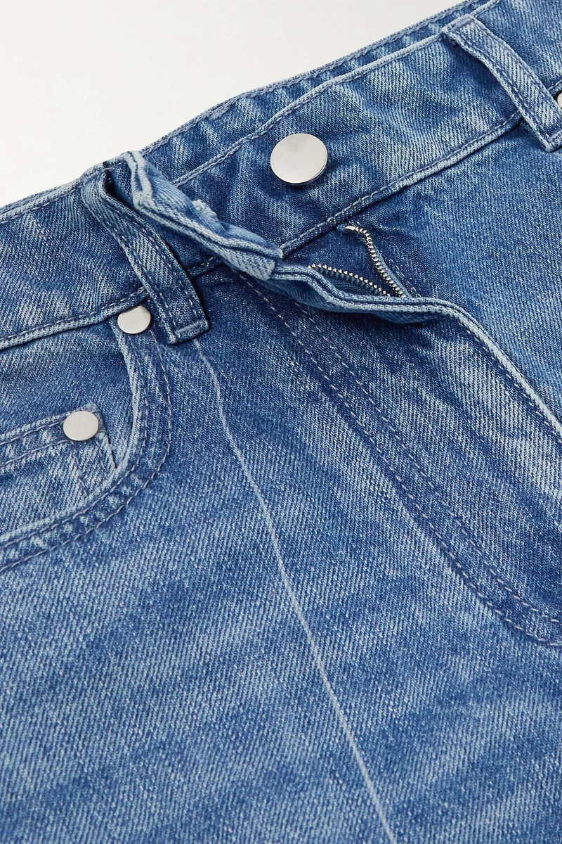 Distressed high-rise wide-leg jeans 5