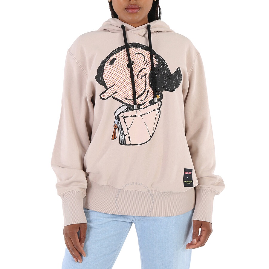 Moncler Ladies Medium Beige Olivia Oyl Graphic Print Hoodie - 3