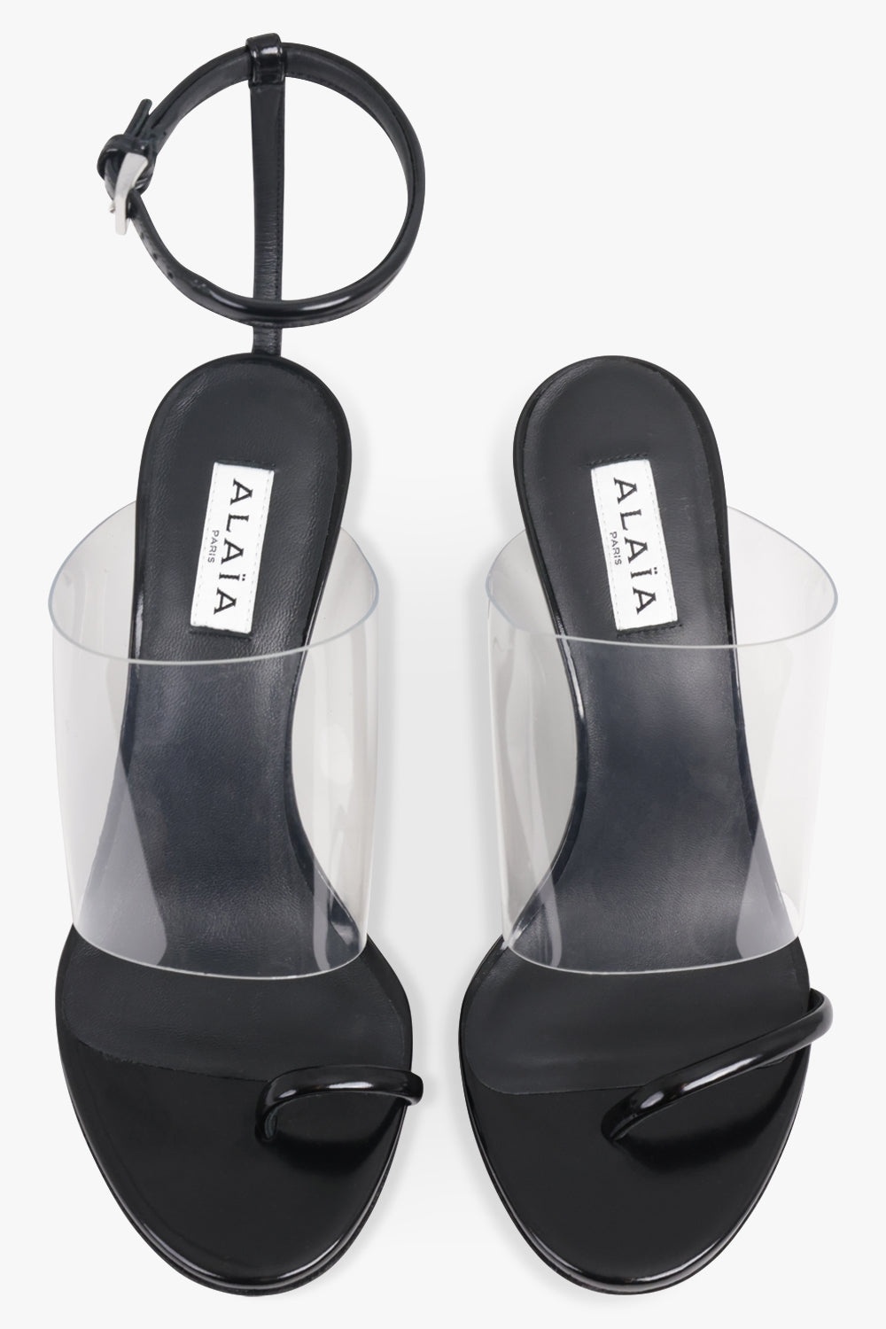 CLEAR STRAP 90MM TOE SANDAL | BLACK/CLEAR - 4