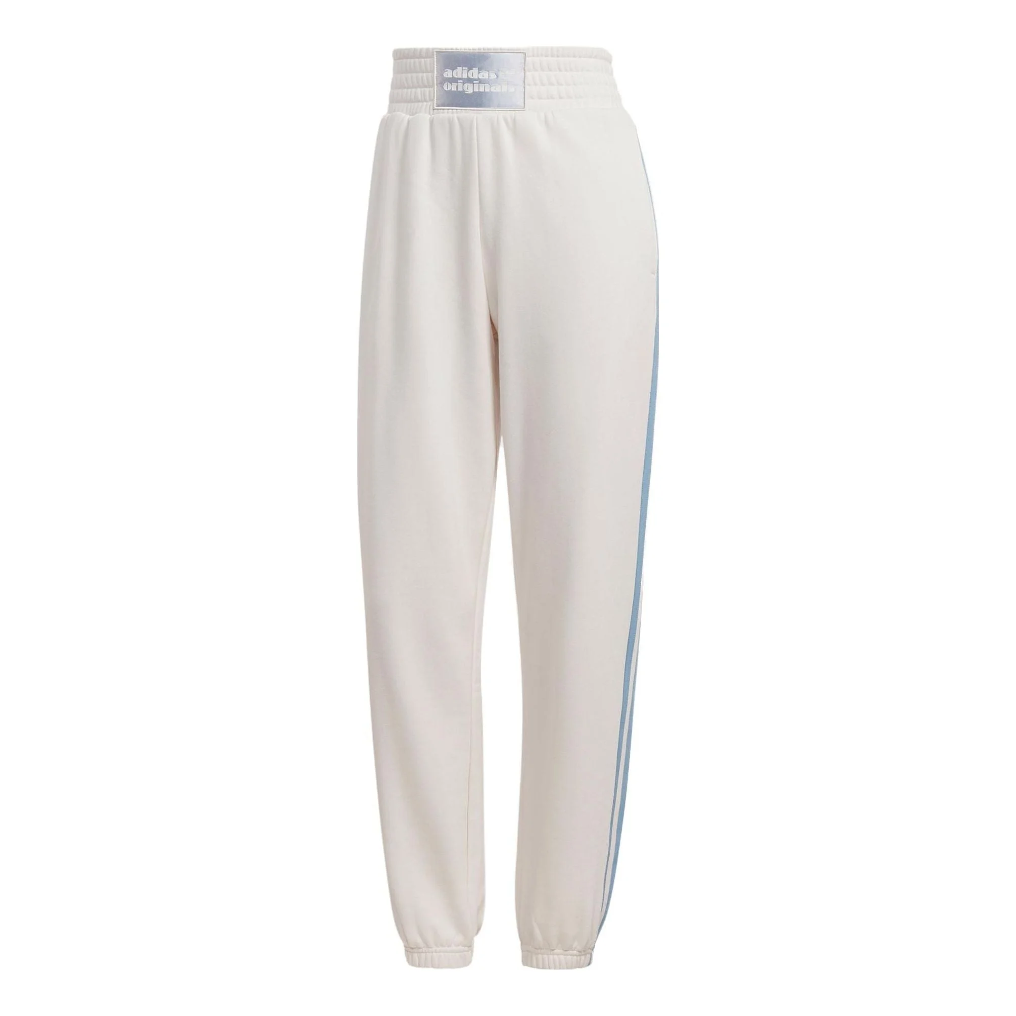 (WMNS) adidas Originals High Waist Sweatpants 'White Blue' IC8510 - 1