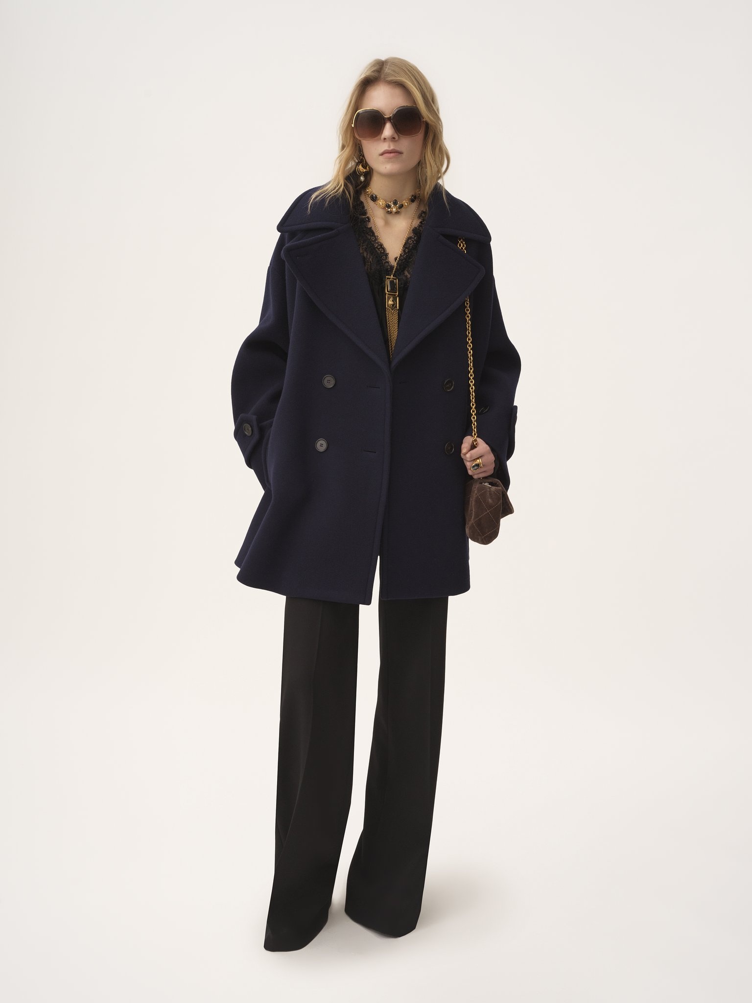 OVERSIZED DOUBLE-BREASTED COAT IN WOOL - 3