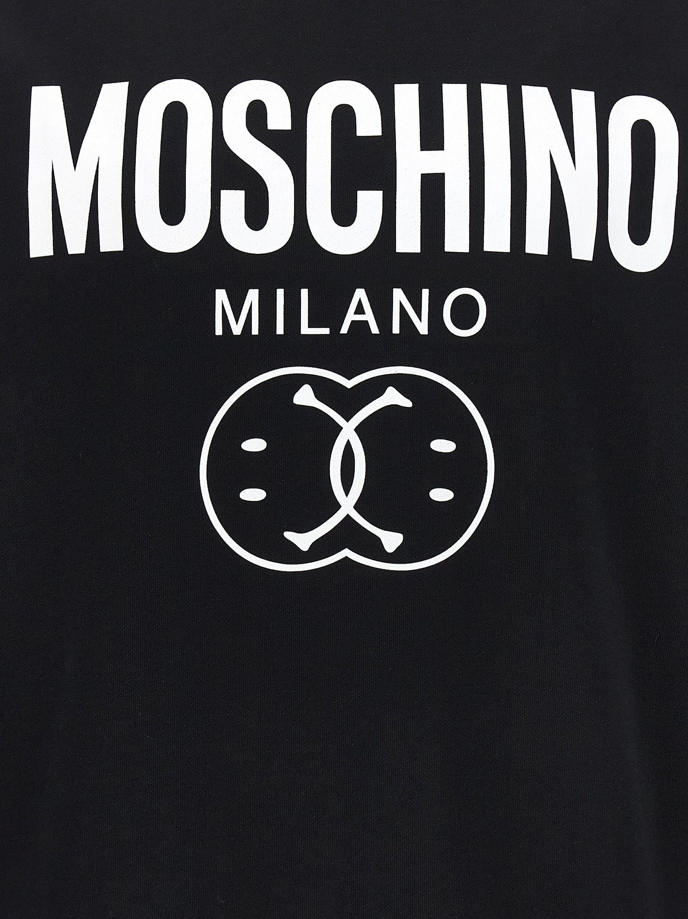 Moschino Double Smile Sweatshirt White/Black | wananluxury