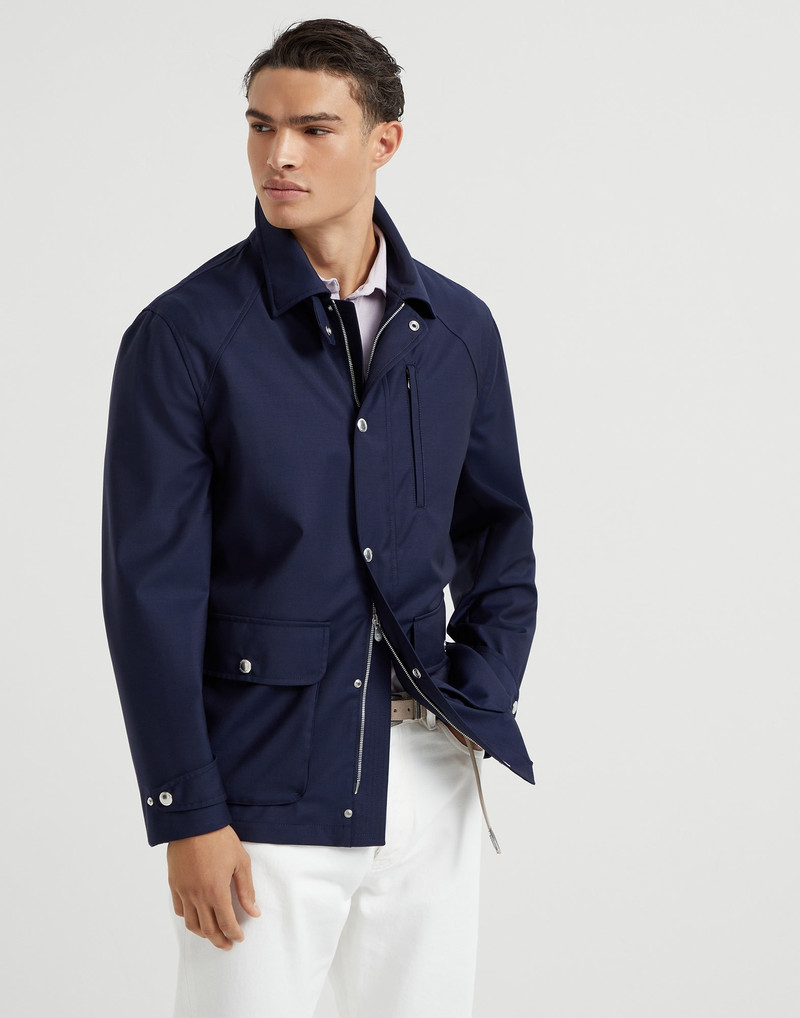 Bonded virgin wool fresco field jacket 1