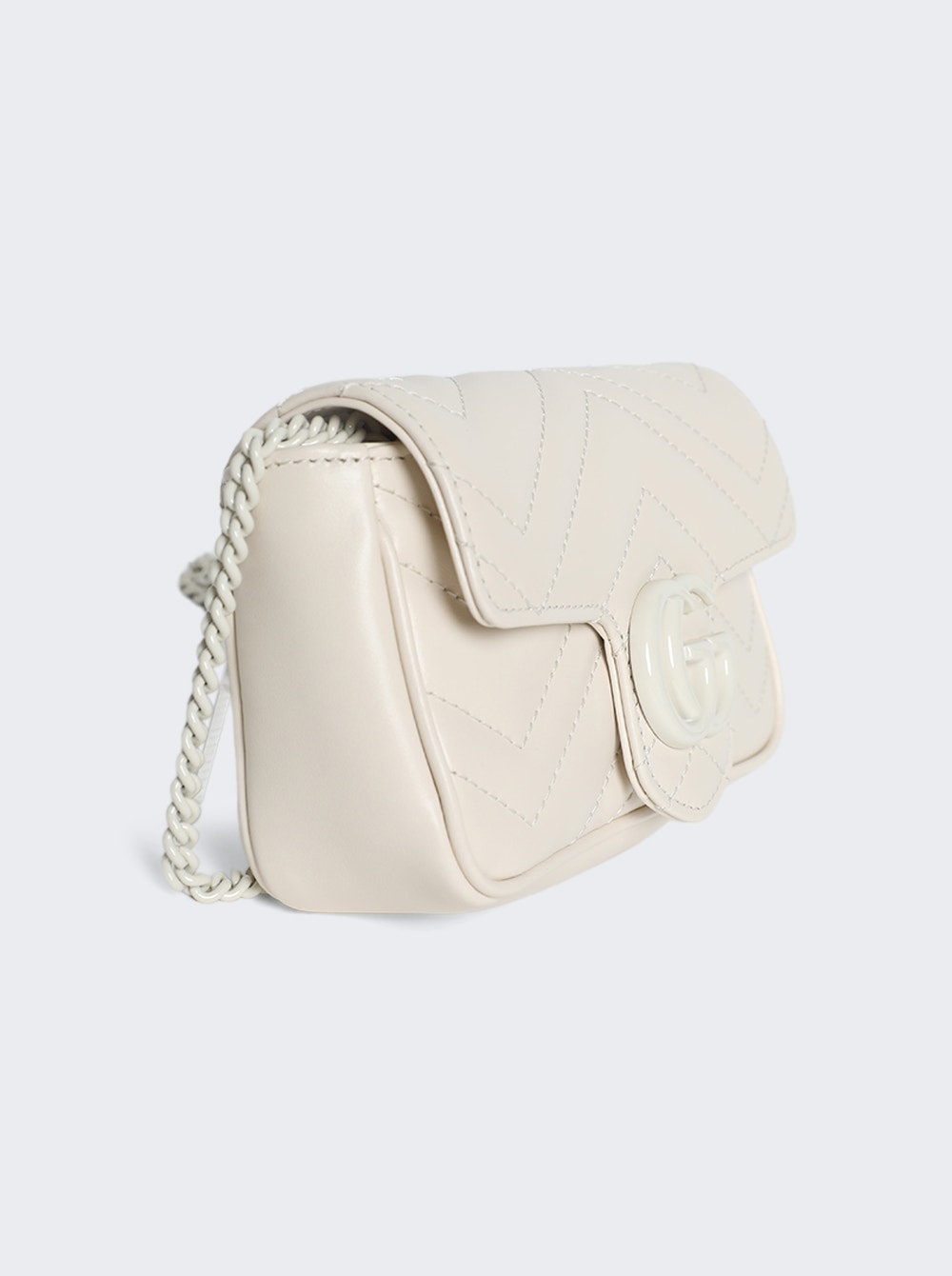 GG Marmont Leather Super Mini Bag Mystic White - 4