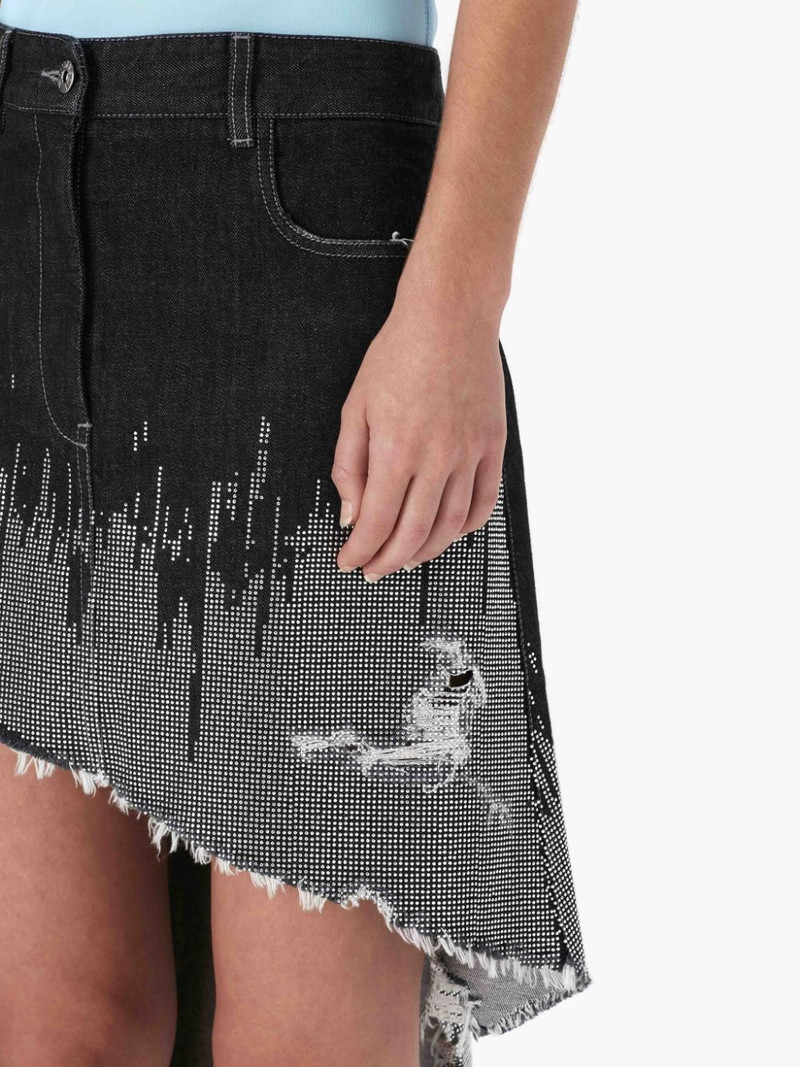 STUDDED ASYMMETRIC DENIM SKIRT 5