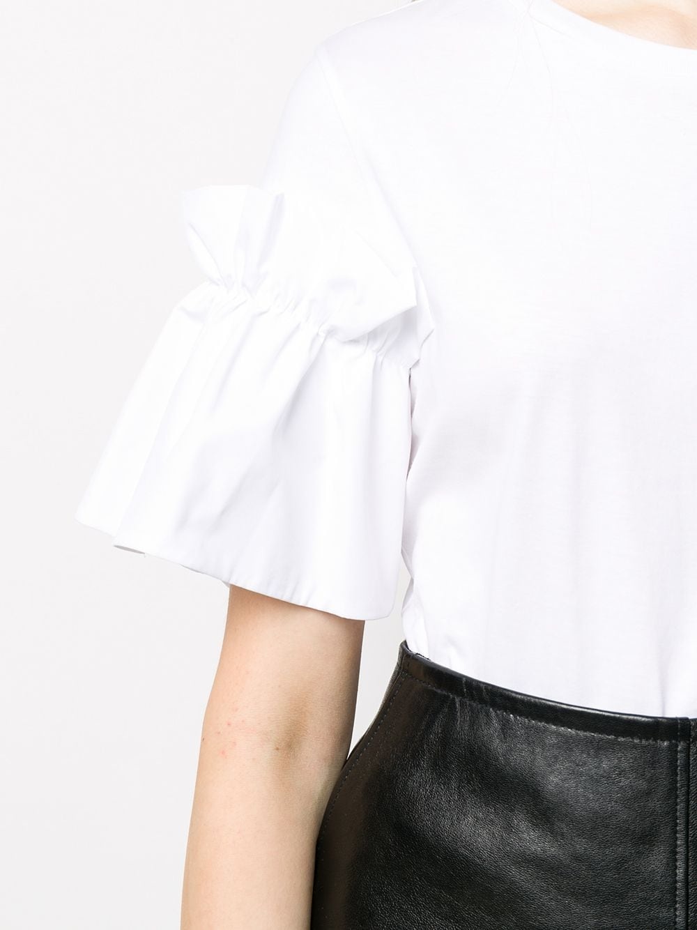 ruffle sleeve T-shirt - 5