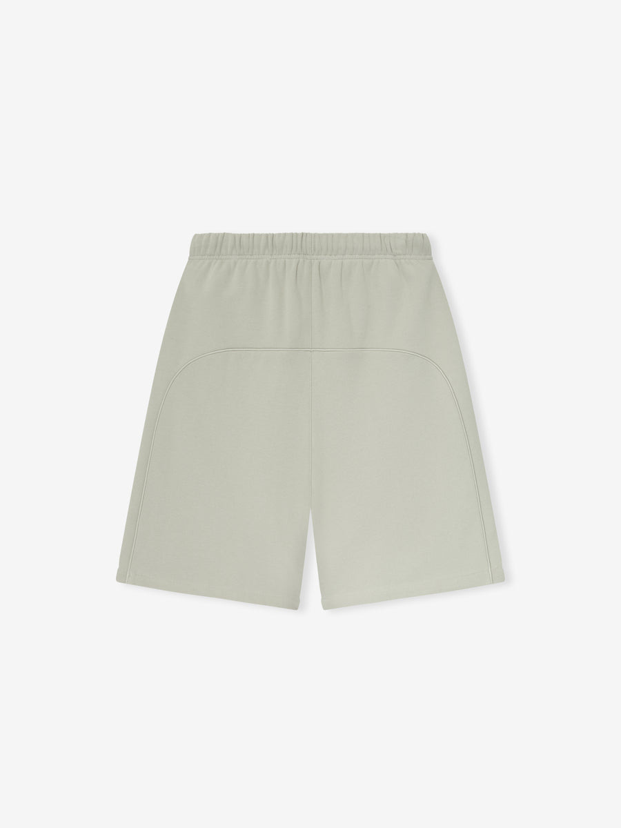 Relaxed Fleece Sweatshort With Piping - 3