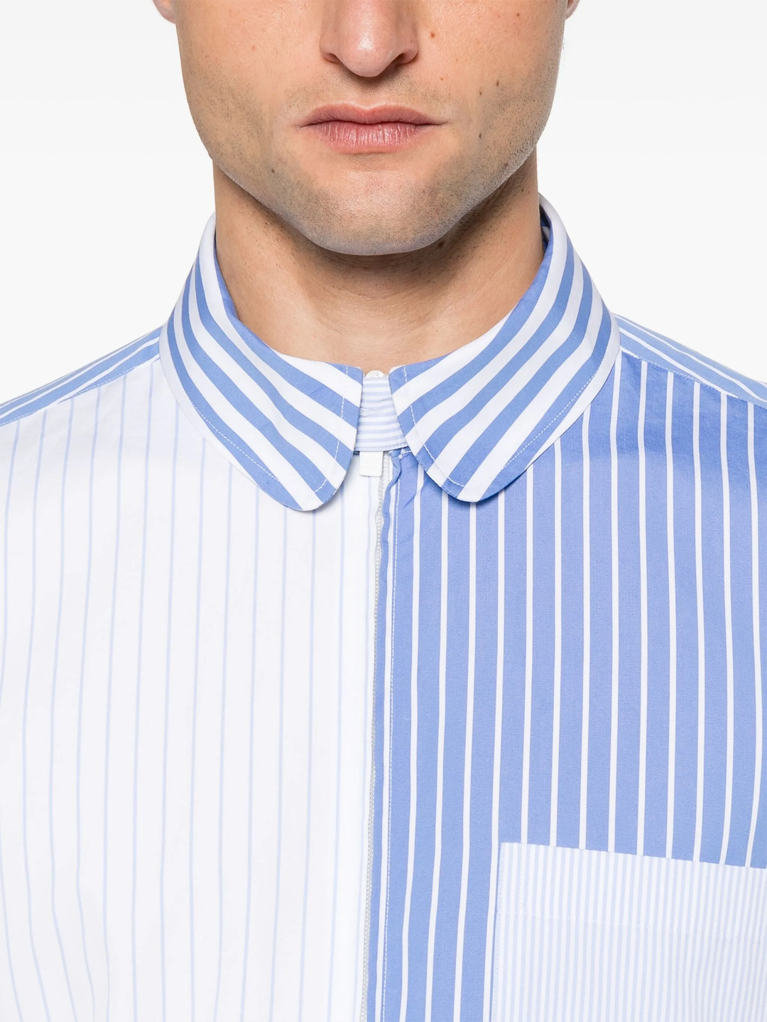 Funmix Armband Pinstripe Poplin Shirt Men - 5