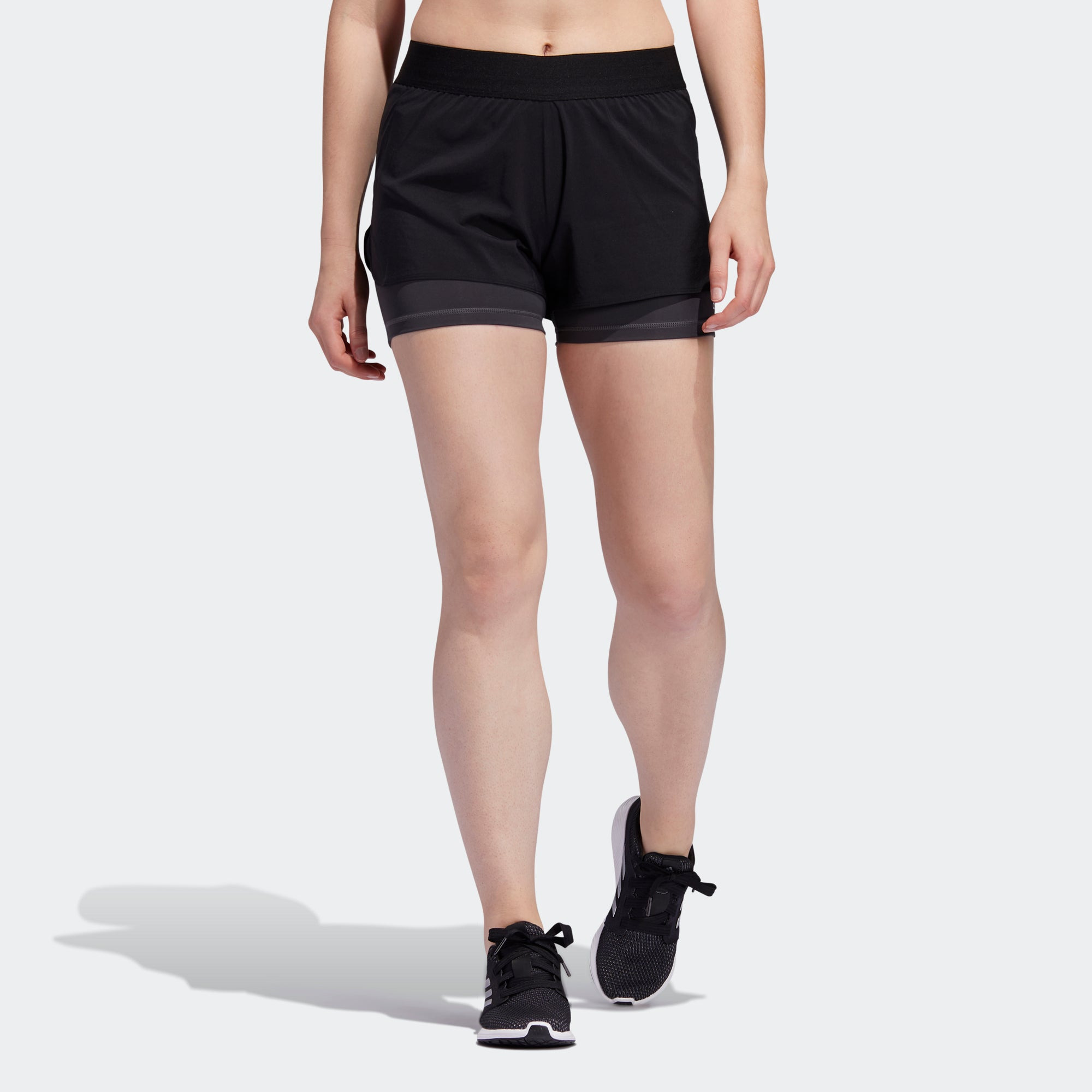 (WMNS) adidas Alphaskin Two-in-One Shorts Asia Sizing 'Black' FJ7130 - 3