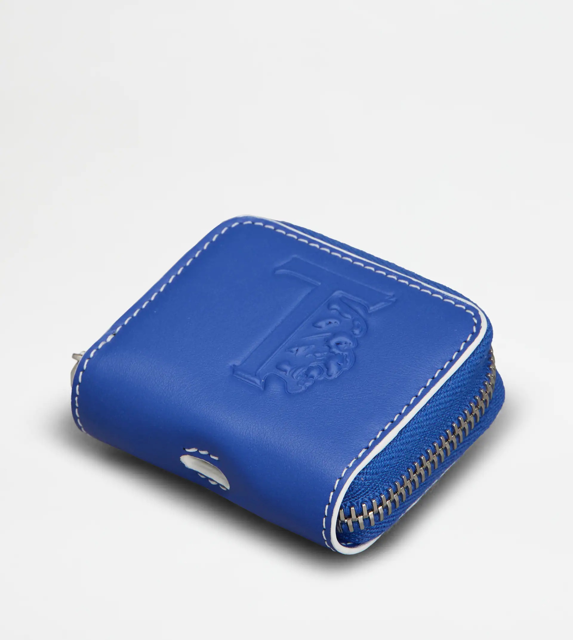 TOD'S AIRPODS HOLDER IN LEATHER - BLUE - 3
