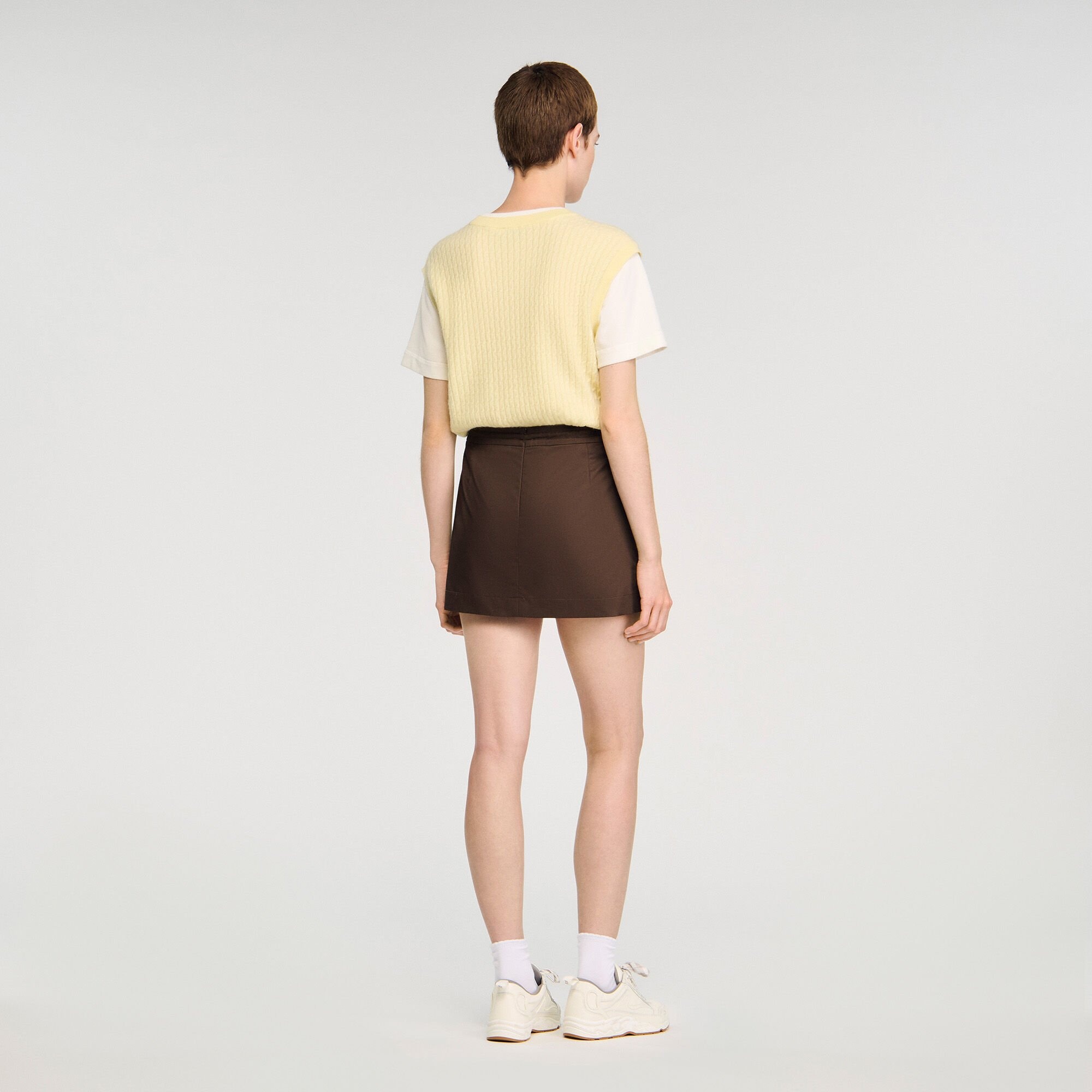 DRAWSTRING PLEATED SKORT - 5