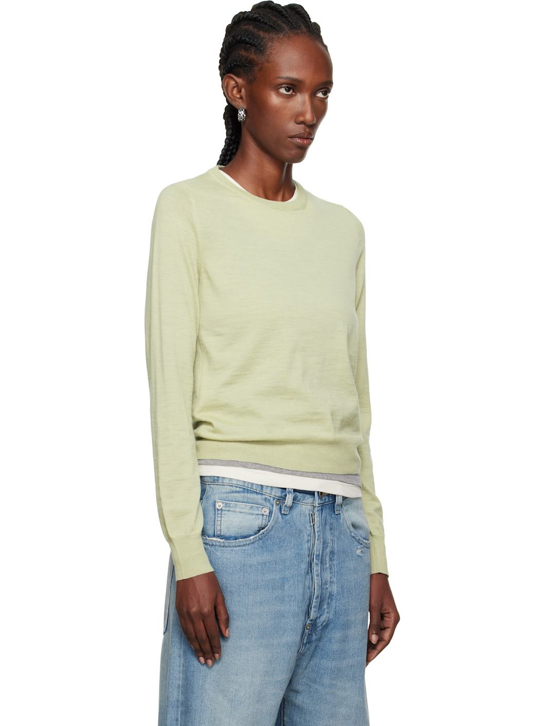 Khaki Crewneck Sweater - 2