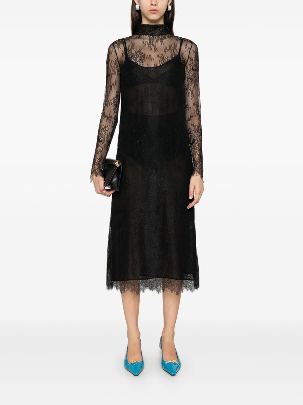 chantilly-lace maxi dress - 2