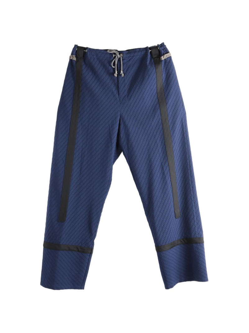 Kyan textured contrast-panel trousers 1