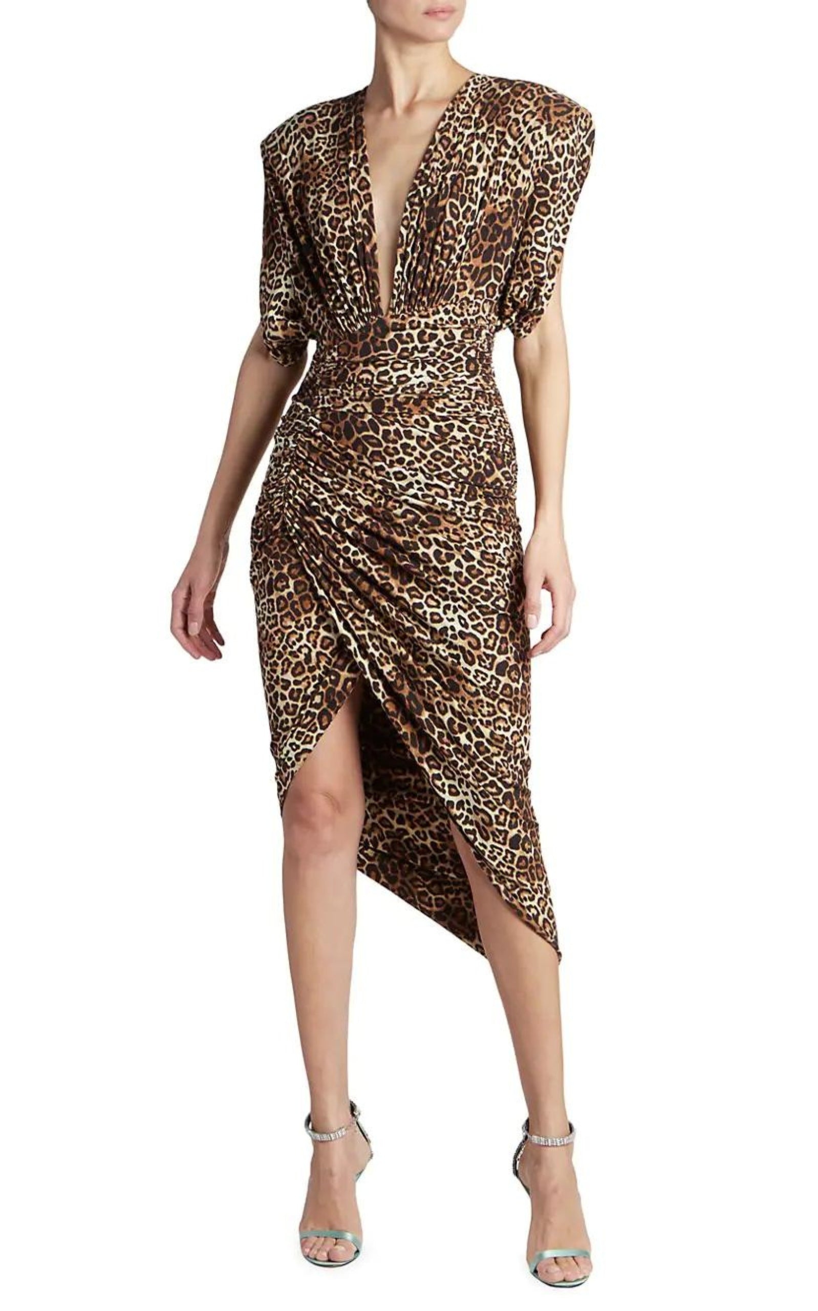 Leopard-print Ruched Dress - 2