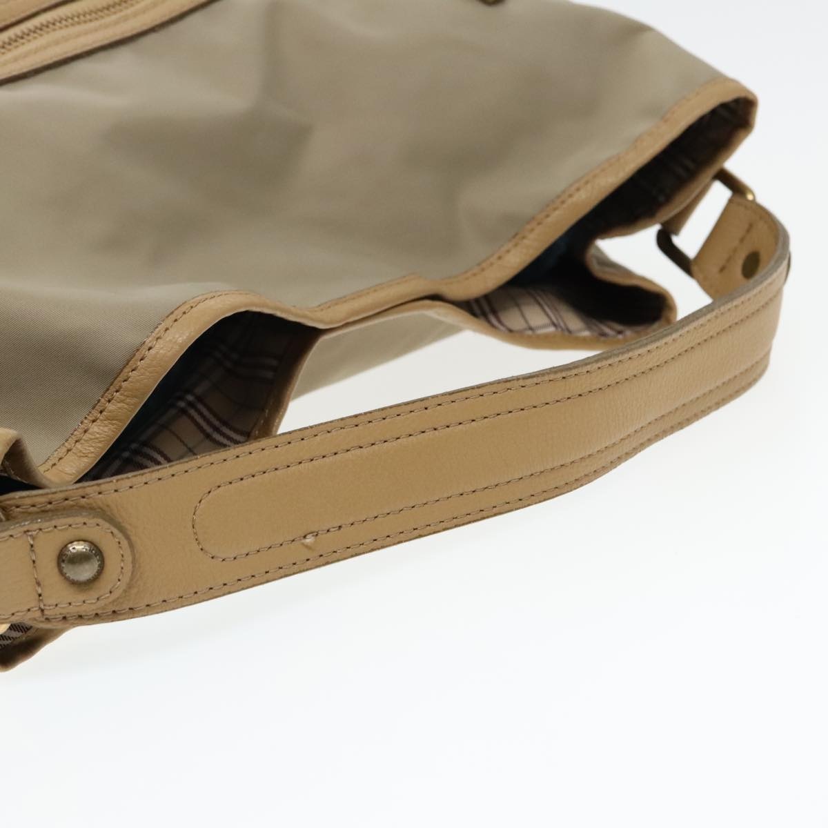 Burberry Blue Label Shoulder Bag Nylon Beige - 7