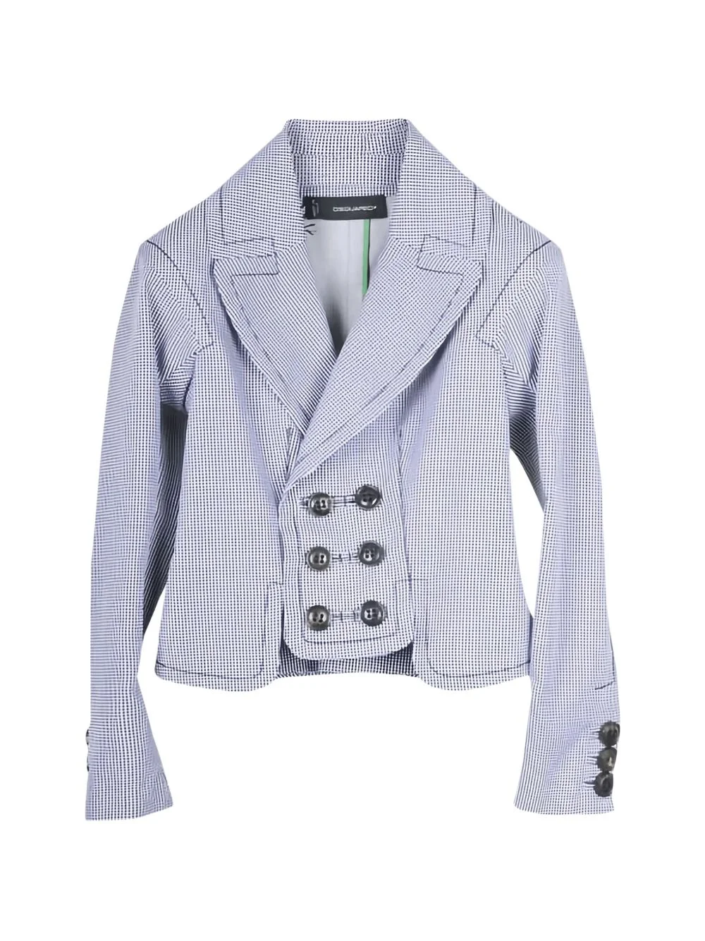 houndstooth double-breasted blazer - 1