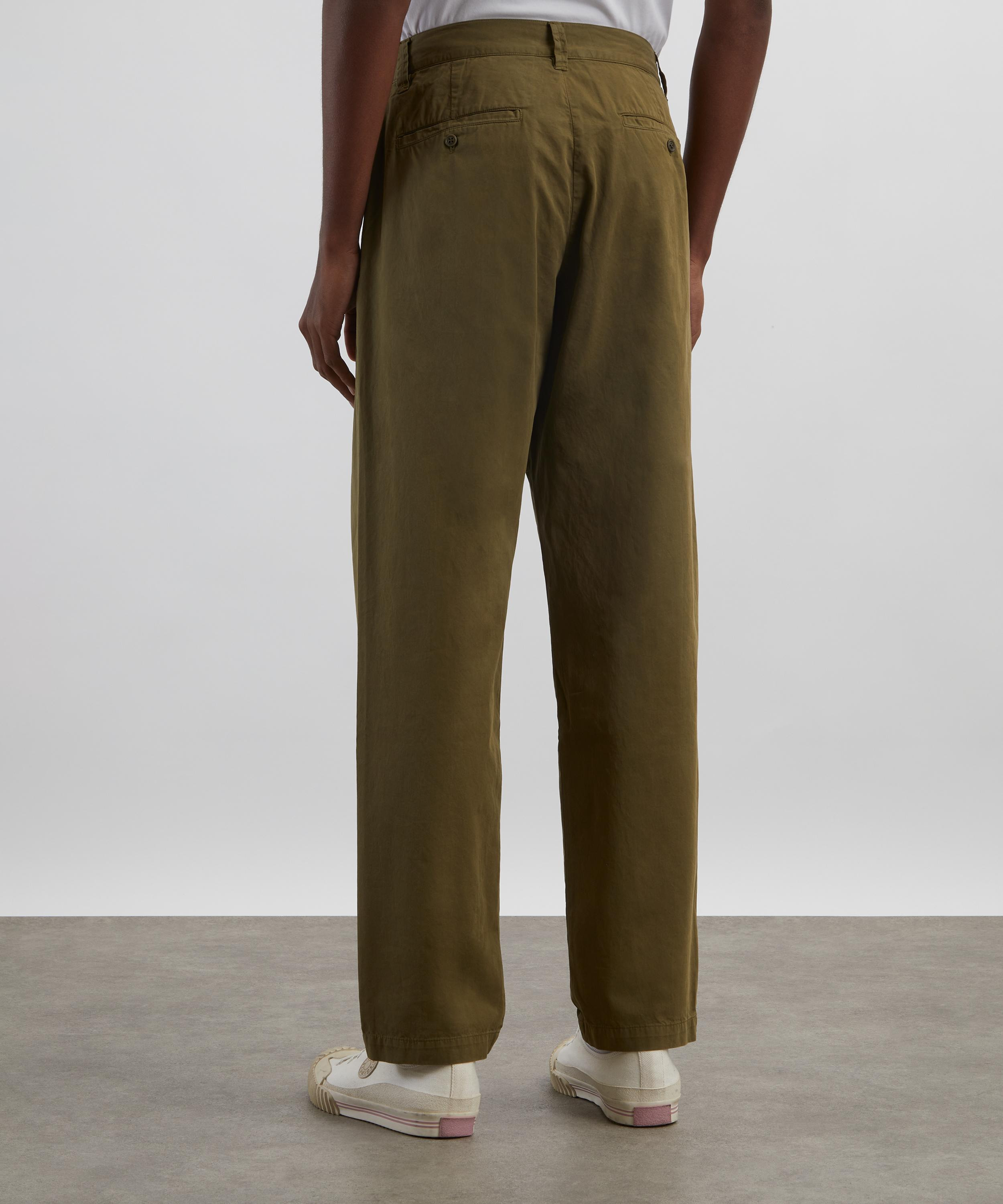 Sage Green Lawrence Cotton Chinos - 4
