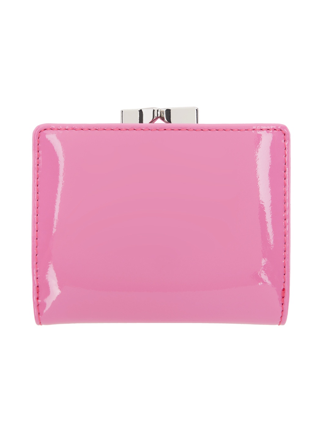 Pink Shiny Patent Small Frame Wallet - 2