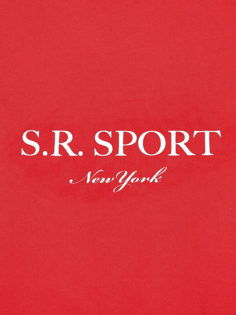 Sporty & Rich logo-print crew-neck sweatshirt outlook