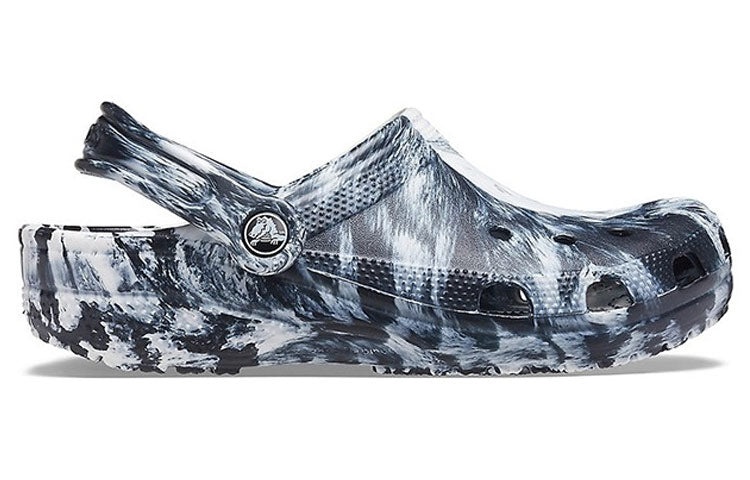 Crocs Beach Marble Unisex Black White Sandals 'Black White' 206867-103 - 3
