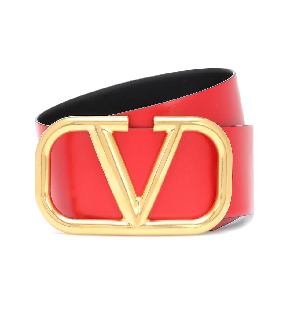 VLogo Signature 70 reversible leather belt - 4