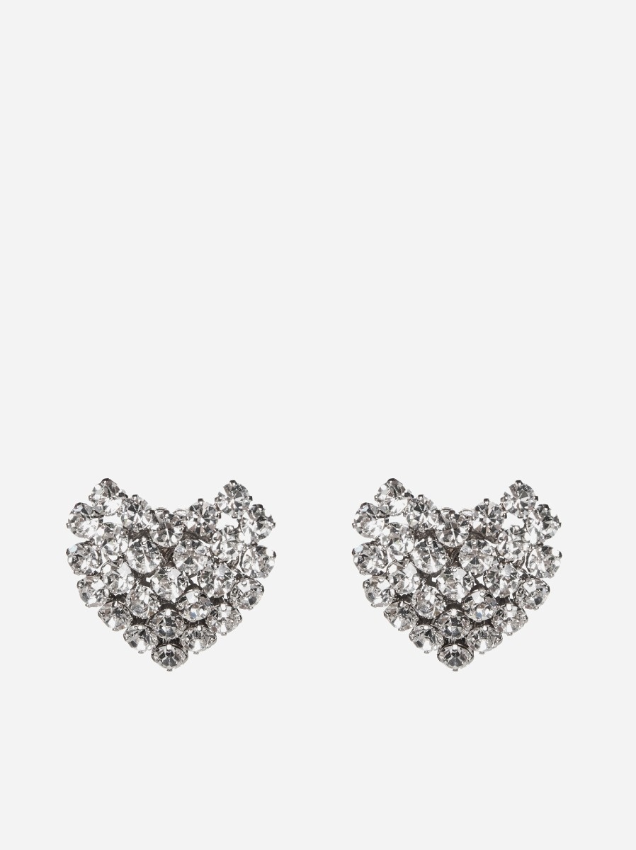 Heart crystals earrings - 1